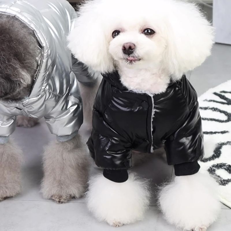 Ropa, ropa de invierno abrigada para perros pequeños, abrigos para cachorros, chaquetas impermeables y aislantes para perros, prendas de vestir, adornos de algodón de PawParty Store_voghion.com