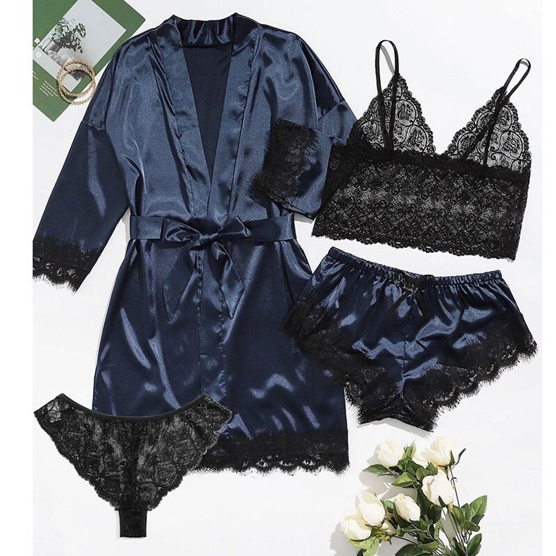 Drop Shipping Wholesale Winter Ladies Night Gown Wear Suits Sleep Wear Women Pamas Set Plus Size Pama Women'S Sleepwear_voghion.com