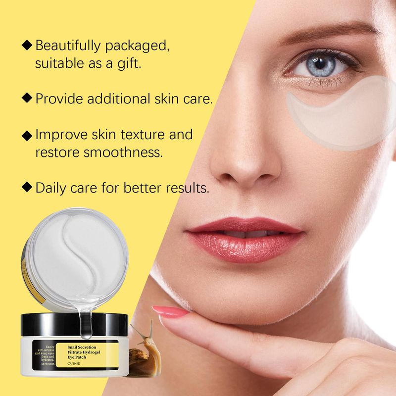 OUHOE Snail Multi-Effect Care Series, Skin Care Kit Moisturizing Cream Eye Mask Essence Water Cleansing Gel_voghion.com