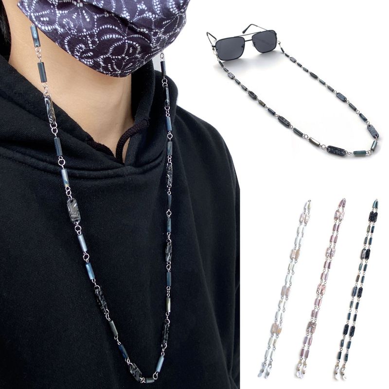 Fashion Acetate Shell Chain Face Strap Mask Glasses Dual-use_voghion.com