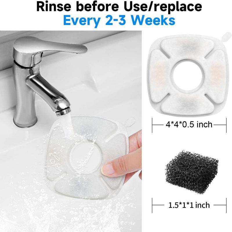 Chip filtro a carbone attivo per distributore d'acqua per animali domestici in vendita calda_voghion.com