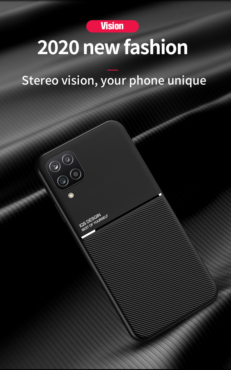 Funda de teléfono Samsung A12 de piel mate de lujo para Samsung Galaxy A12 A1 2 A 12, fundas magnéticas para Samsung A12_voghion.com
