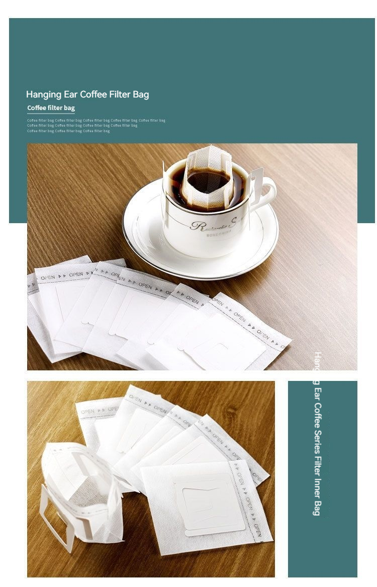 Sacco filtro per caffè monouso, lavabile a mano, pratico, ecologico, da appendere all'orecchio, con n_voghion.com