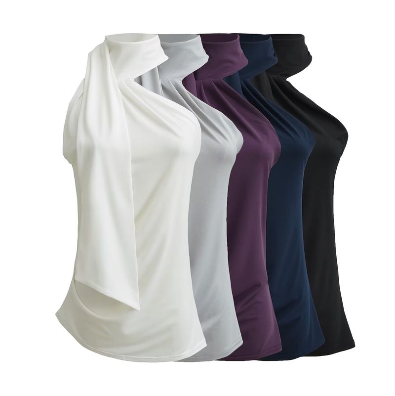 Women's Clothing Autumn New Design Fashionable And Versatile Casual Ribbon Irregular Vest_voghion.com