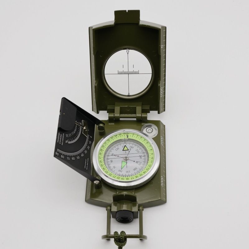Brújula militar multifuncional de estilo americano para exteriores K4074 con luz nocturna y pendiente_voghion.com