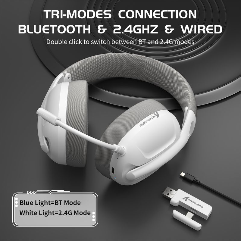 ATTACK SHARK L80 Ultra-Light Tri-Mode Lightweight Wireless Gaming Headset For PC/PS4/PS5/Switch/Xbox_voghion.com