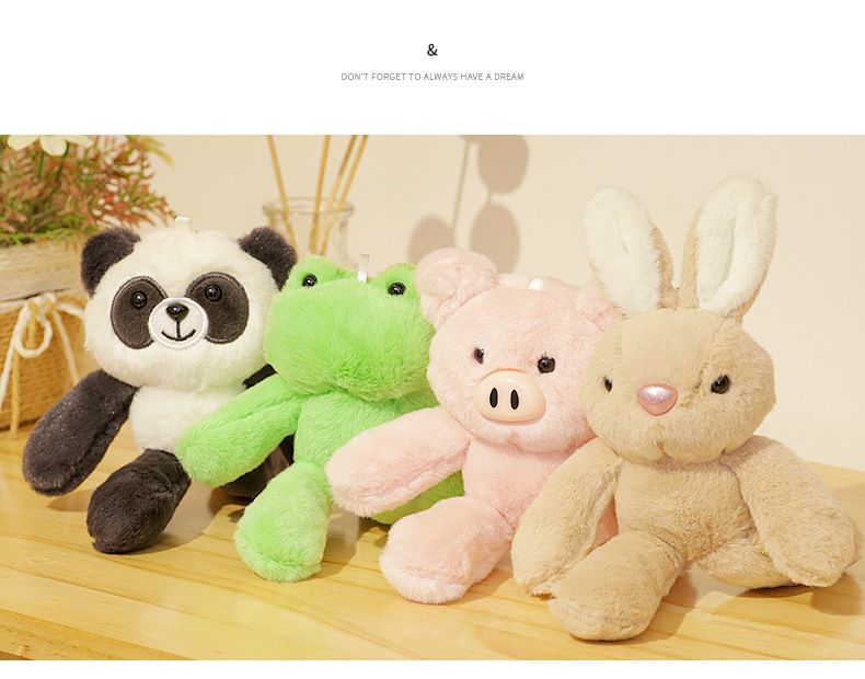 Bolsa colgante de rana de peluche de juguete panda gigante llavero colgante decoración muñeca máquina de agarre actividad pequeño regalo_voghion.com
