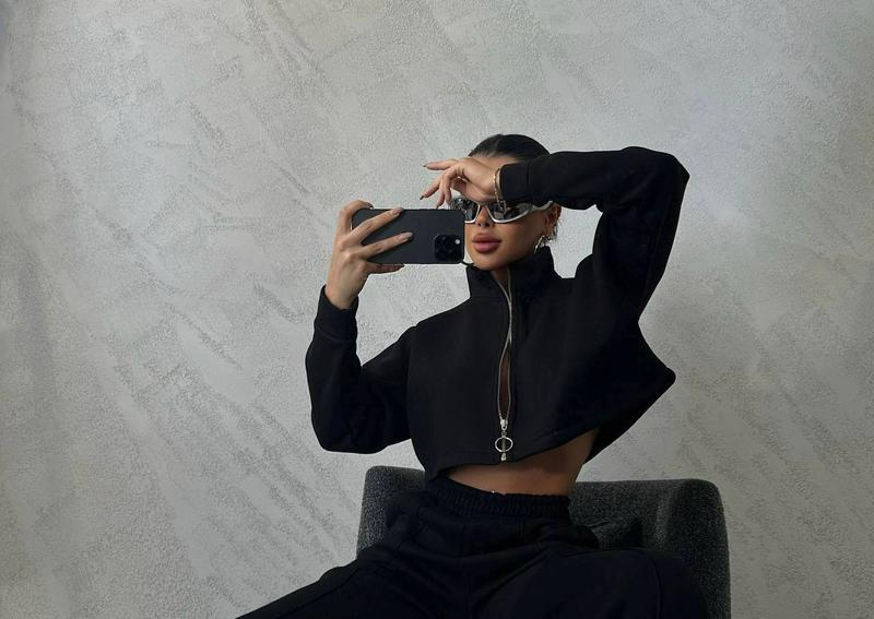 2025 Spring And Autumn New Women's Solid Color Round Neck Pullover Sleeve Sweatshirt Fashion Casual Long Pants Set_voghion.com