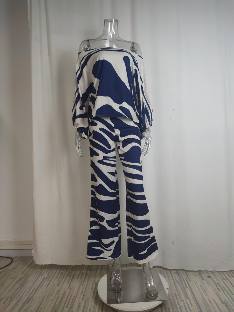 top ampio con maniche a pipistrello + pantaloni a gamba larga set alla moda in due pezzi_voghion.com