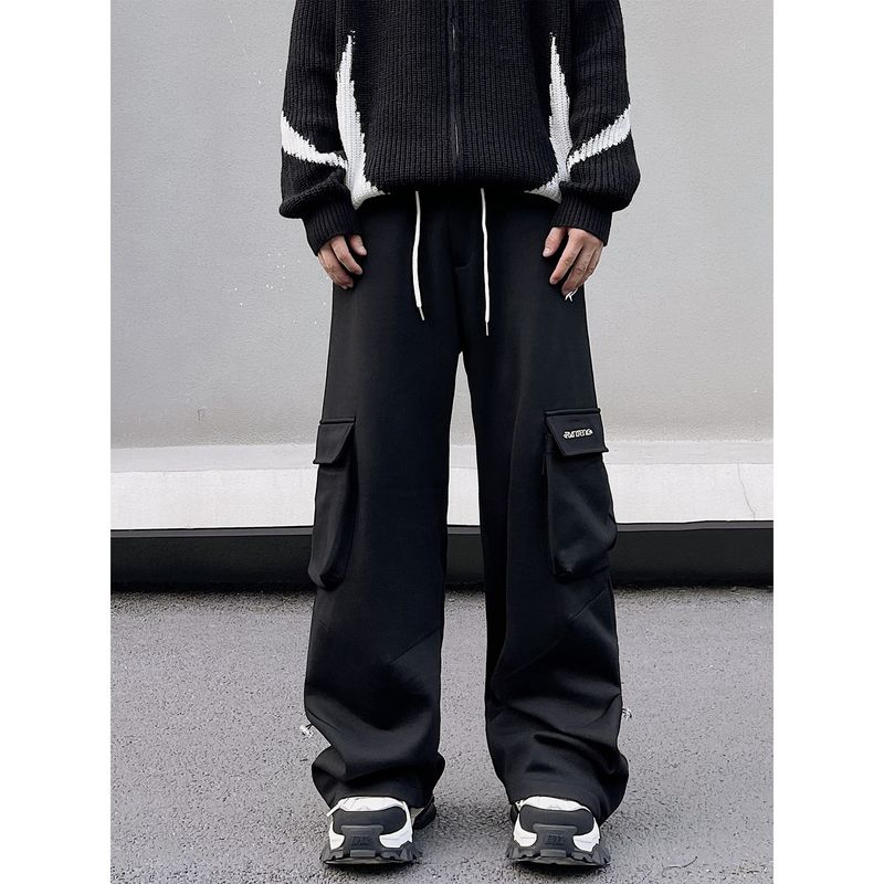 Frühjahr 2024: Neue amerikanische Cargohose mit mehreren Taschen, Unisex, gerader Schnitt, locker, lässig, sportlich – Trendige Hose_voghion.com