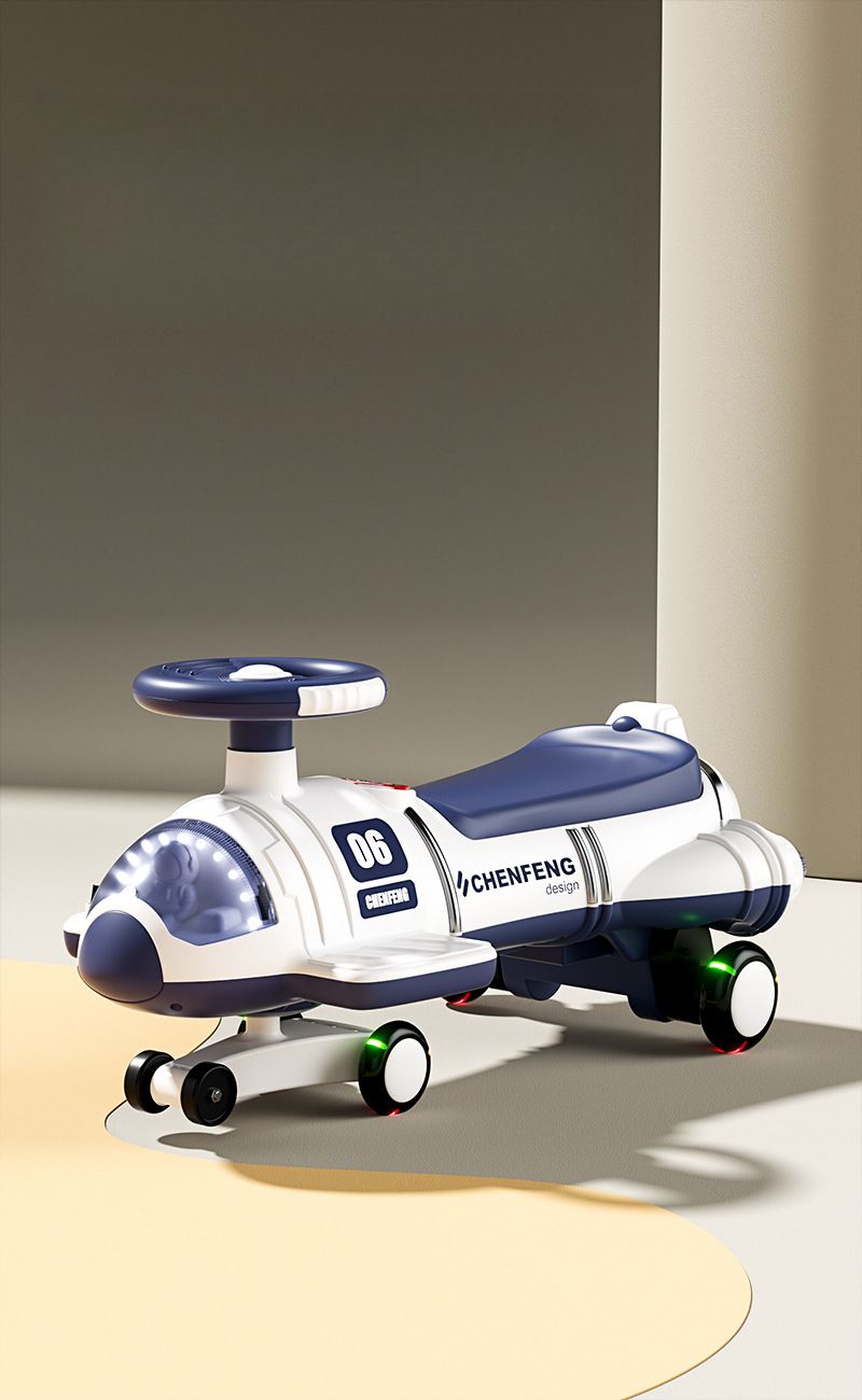 Children's Electric Twist Anti-Tip Universal Wheels Ride-On Adult Rechargeable Boys Girls Baby Scooter Swing Car_voghion.com