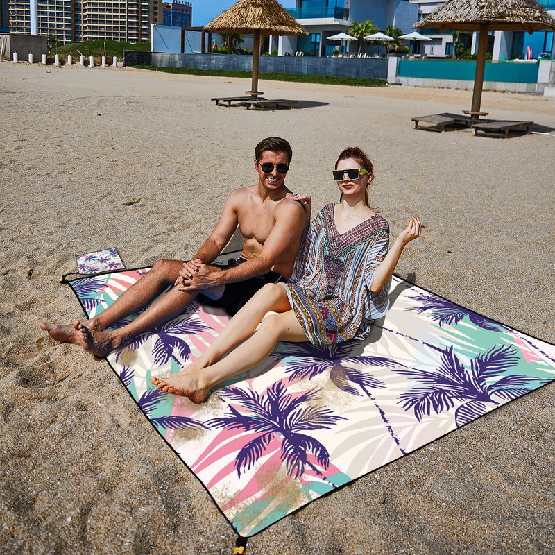 Tappetino da picnic stampato per esterni - Impermeabile, resistente a sabbia e vento (150x200 cm, pieghevole, leggero, per spiaggia, campeggio e viaggi)_voghion.com