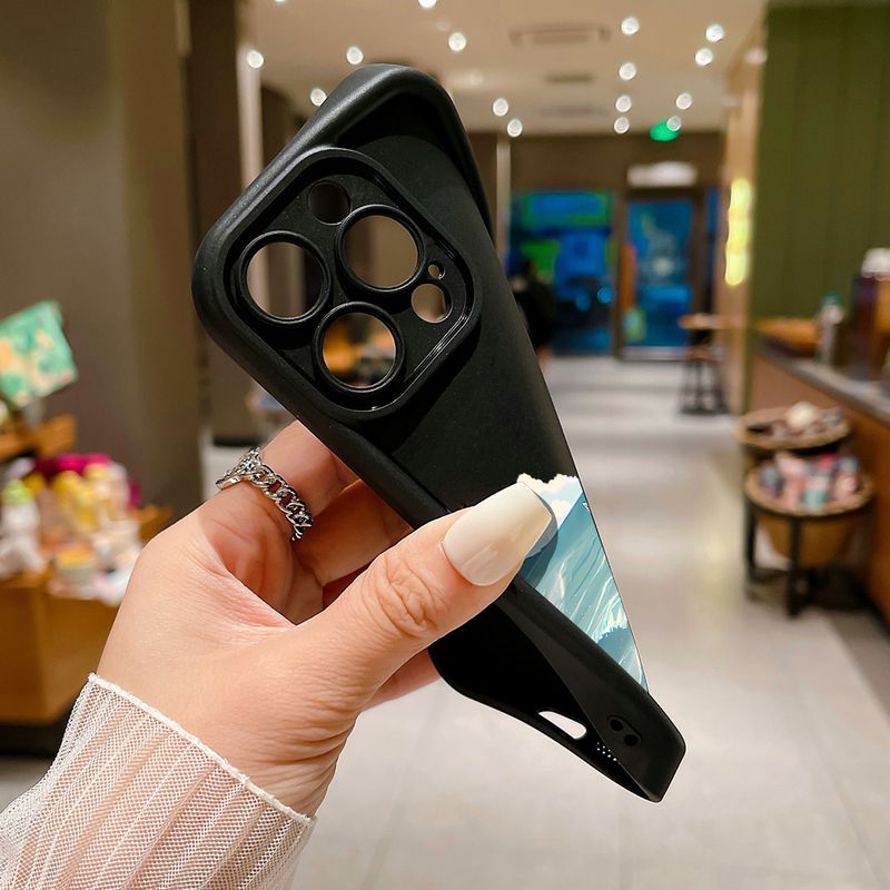 Funda de silicona con diseño de gato y paisaje para iPhone 15 Pro Max, iPhone 11, 16, 12, 14, 13 Pro Max, X, XS Max, XR, 7, 8, 16, 15 Plus, SE 2020_voghion.com