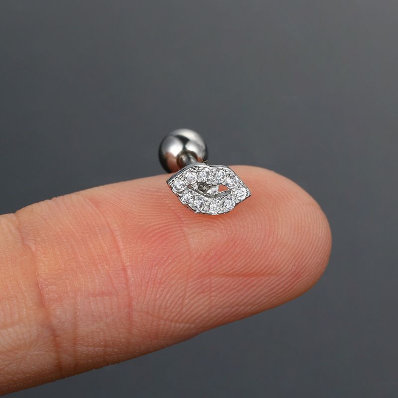 Unisex Full Dia Osso Femmina Vite Twist Palla Zircone Labbro Stampa Amore Piercing Orecchio Borchie Croce Frontiera Moda Orecchini_voghion.com