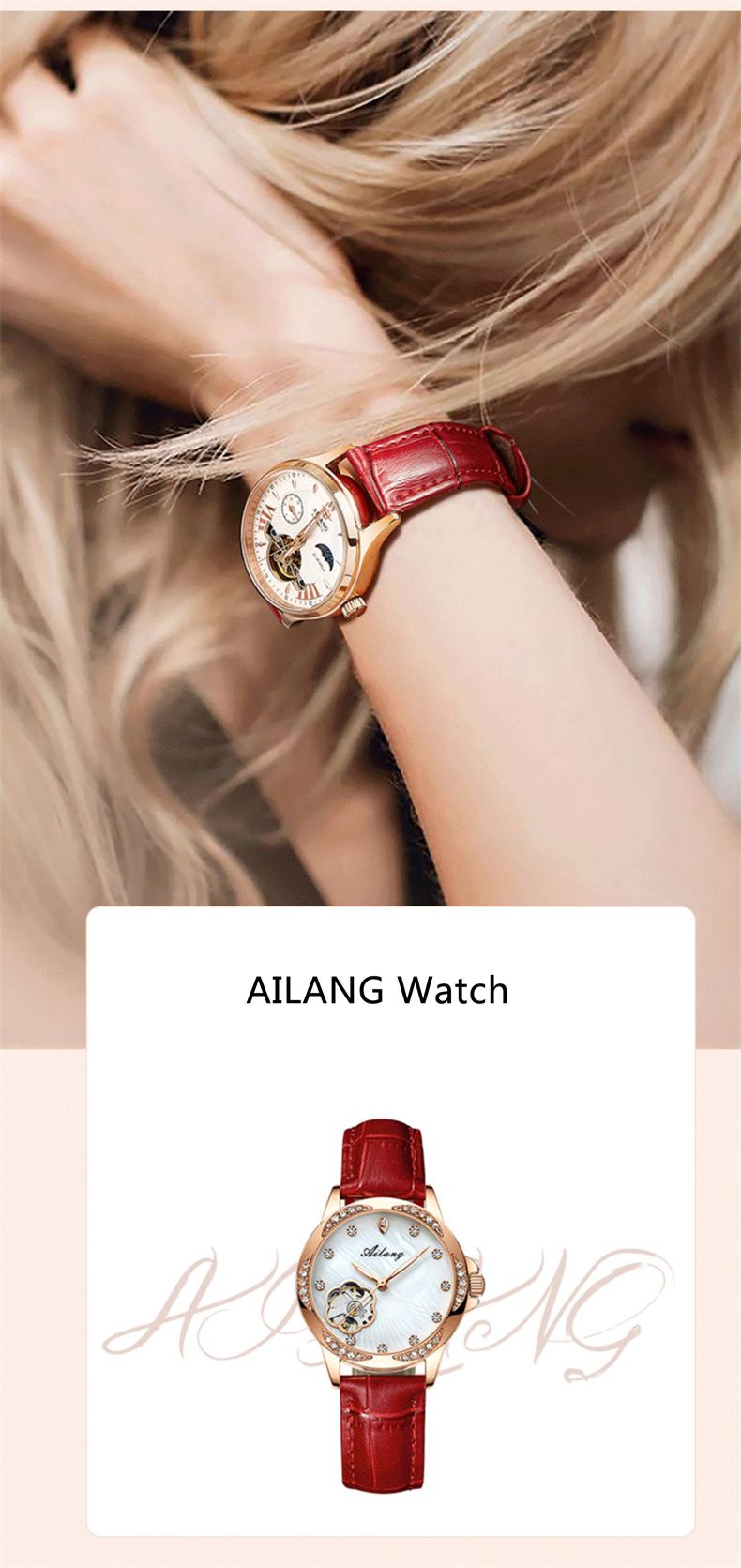 AILANG Automatic Mechanical Watches For Women Waterproof Classic Watch Luxury Elegant Ladies Watch Reloj Mujer 6639_voghion.com