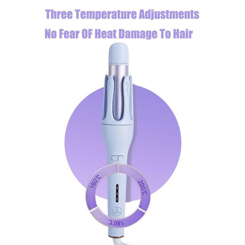 Arricciacapelli automatico 2 in 1, piastra per capelli, pettine, ferro arricciacapelli rotante a 360°, strumenti professionali per lisciare e arricciare_voghion.com
