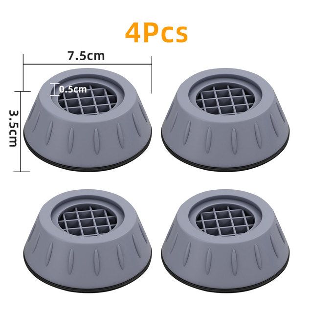 4 stuks anti-vibratie pads wasmachine rubberen voetjes mat anti-vibratie pad universele geluiddempende meubellift voet basis_voghion.com