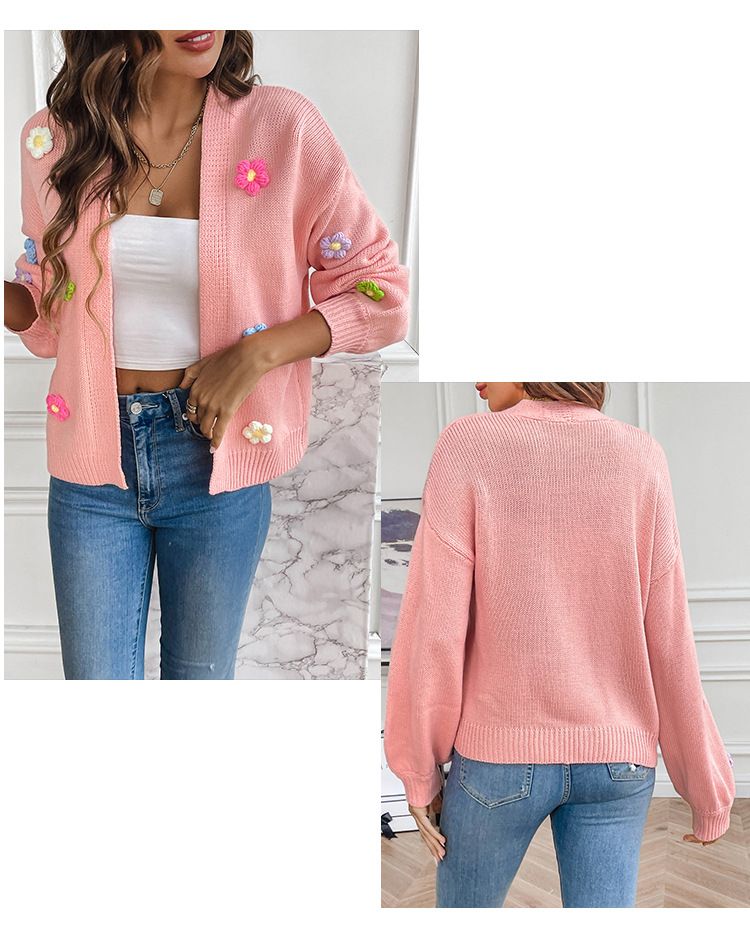 Women's Striped Knitted Cardigan Jacket Fashion Loose Long Halloween Sweater Cardigan_voghion.com