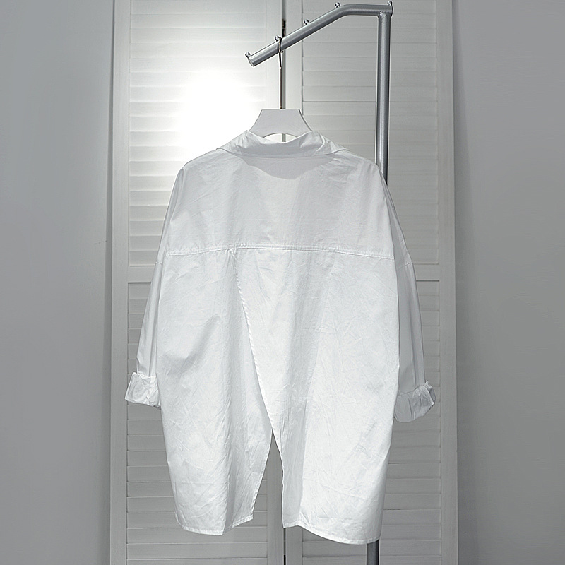 Women's Solid Color Casual Shirt_voghion.com