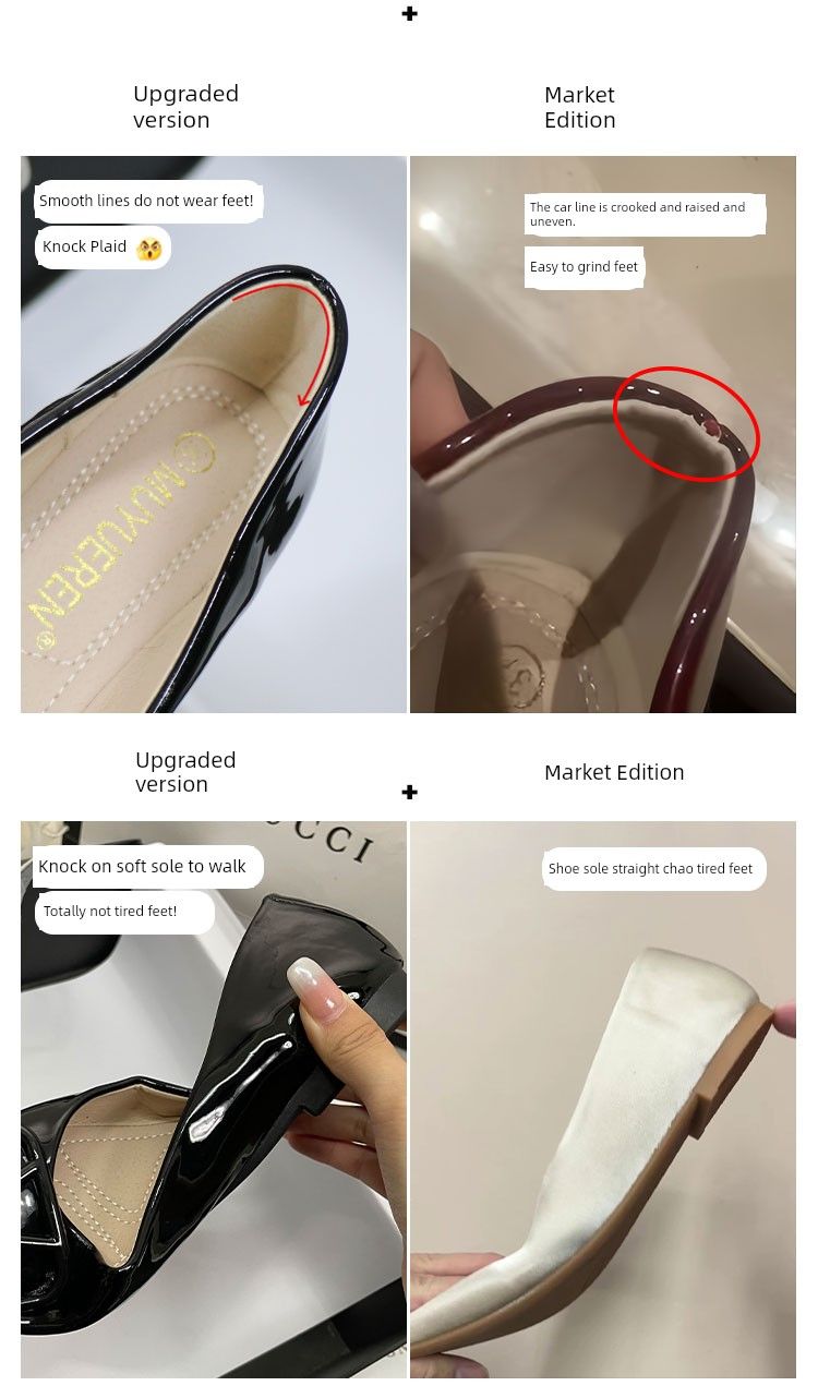 Quadratesch Zéi Low-Cut Elegant Satin Uewerfläch 2025 Fréijoers Pendler Damen Schong Stilvoll Nischestil Weichboden Flaach Schong_voghion.com