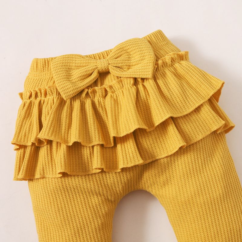 Mother & Kids Solid Color Long Sleeved Trousers Suit_voghion.com