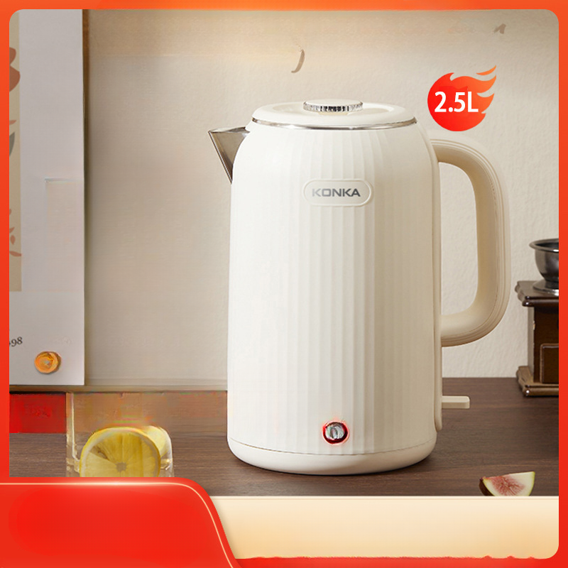 Ηλεκτρικός βραστήρας από ανοξείδωτο ατσάλι 304, ηλεκτρικός βραστήρας από ανοξείδωτο χάλυβα, νέος Konka's Home Hotel Μεγάλης χωρητικότητας Automatic Power Off Insulation 304_voghion.com