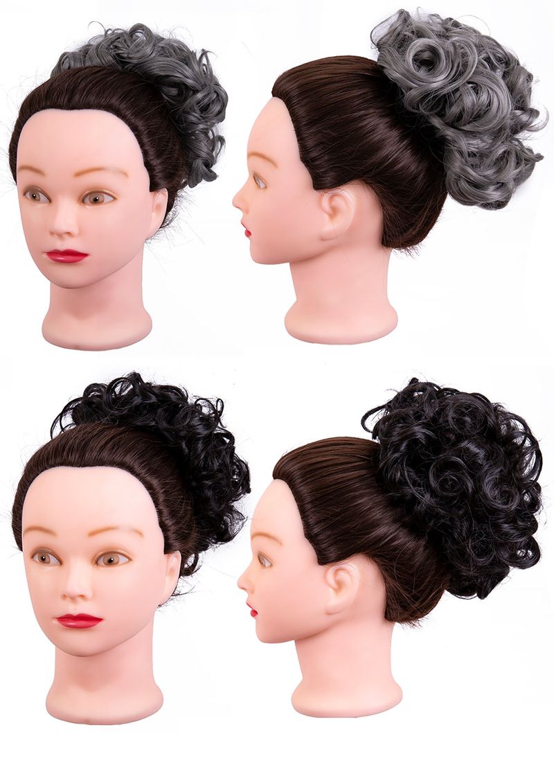 Leeons szintetikus barna szőke göndör Chignon rendetlen konty fésűs kapcsos hajhosszabbító updos hajszálak nőknek_voghion.com