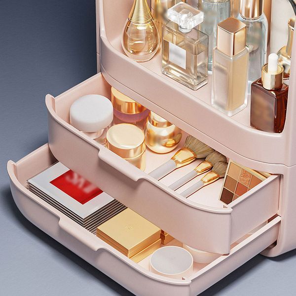 Modern Makeup Storage Box With Drawer_voghion.com