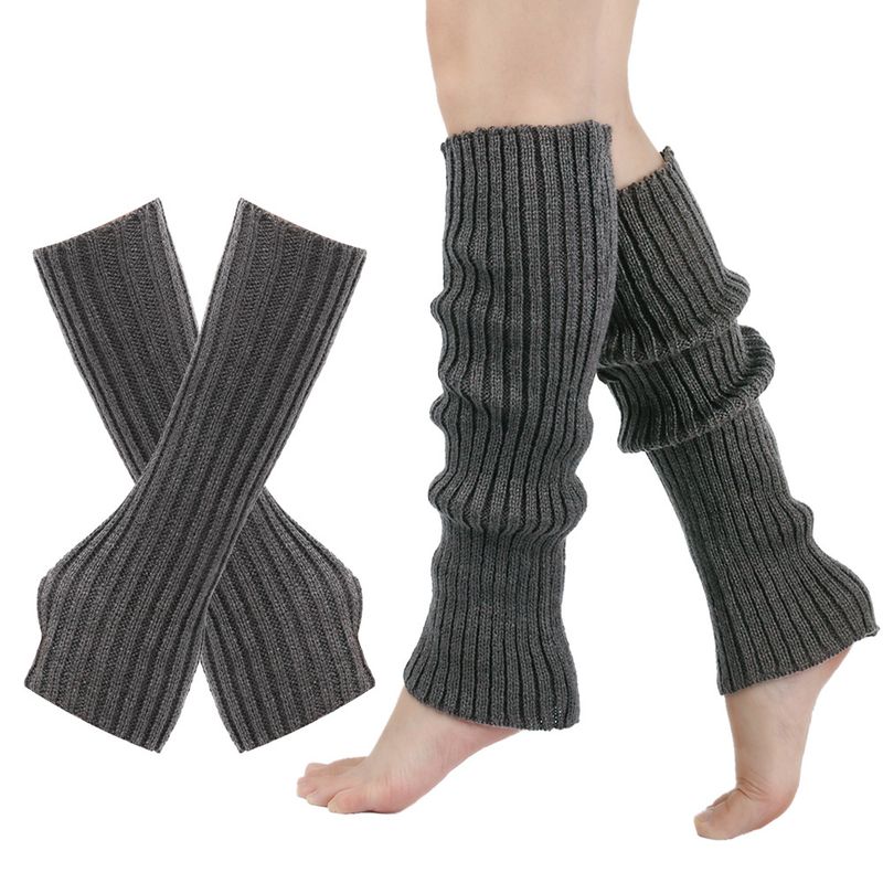 Herbst- und Winterhandschuhe aus Strickgarn, warme Beinschützer, Stiefelüberzüge, Sockenüberzüge aus fluoreszierend gefärbtem Flor_voghion.com