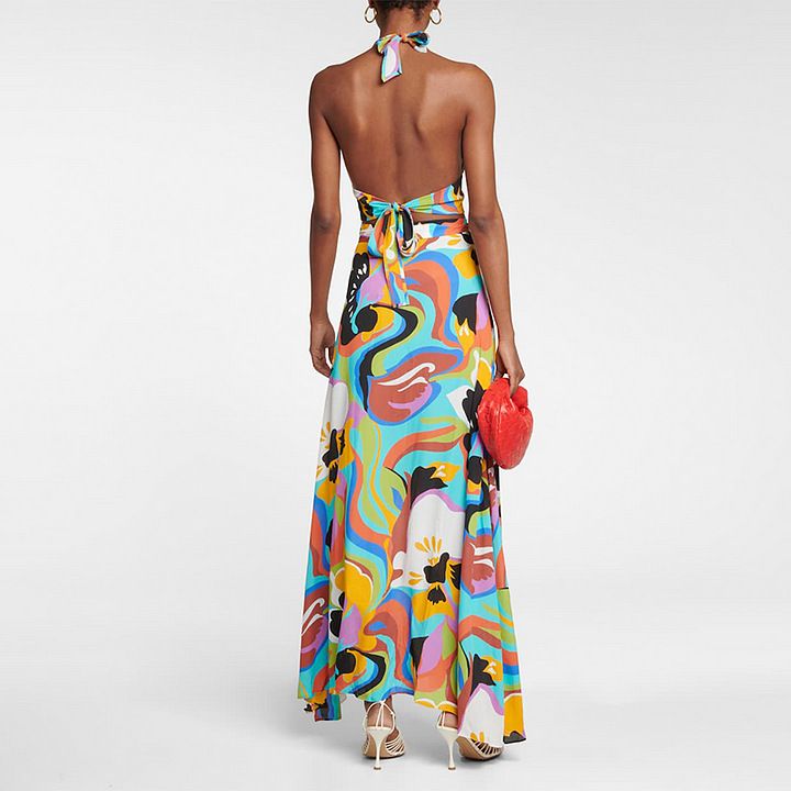 Ensemble bikini sexy à décolleté en V profond pour femme - Maillot de bain à imprimé floral pour la plage et la piscine_voghion.com