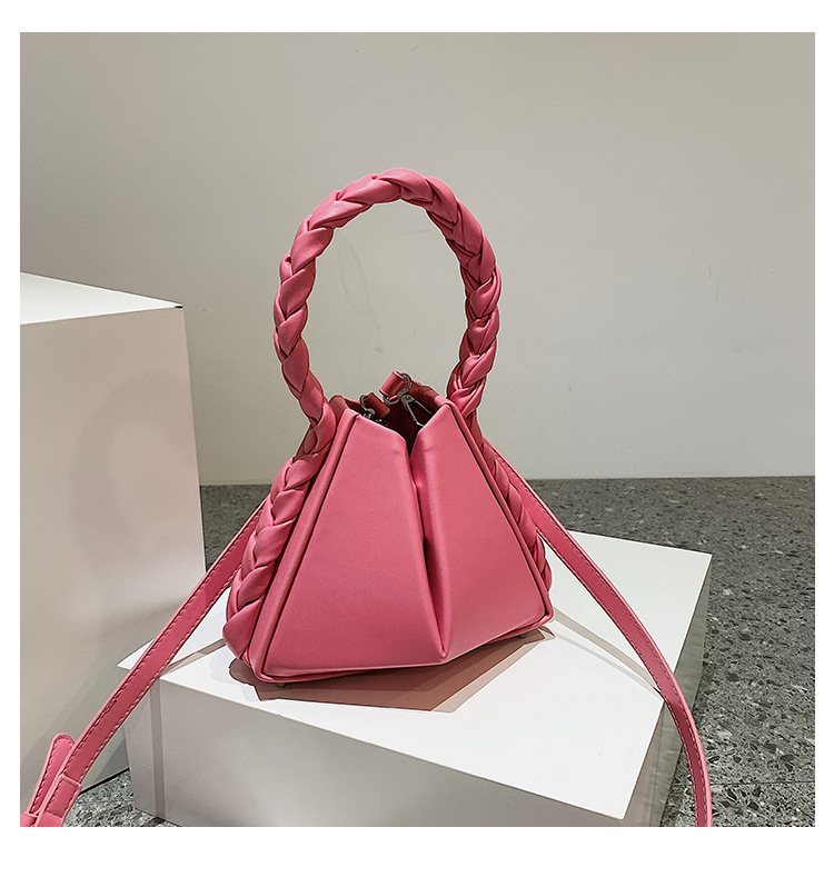 Nuova borsa a tracolla da donna Borsa a tracolla in tinta unita di tendenza personalizzata Borsa a triangolo irregolare da strada quotidiana Borsa pieghevole_voghion.com