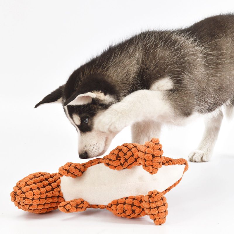 Plüsch-Dinosaurier-Spielzeug, quietschend, süß, bissfest, Cordspielzeug für kleine und große Hunde, Welpenspielzeug, Hundezubehör von PawParty Store_voghion.com