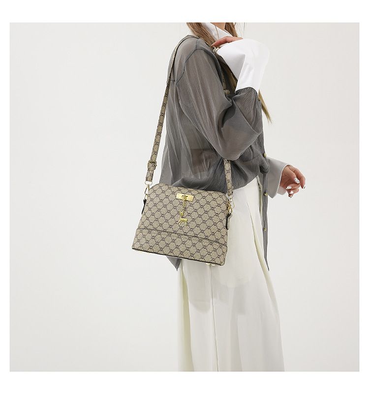 Borsa a tracolla monospalla con texture da donna, modello Advanced Deer Hanging, modello 2024, nuova moda_voghion.com