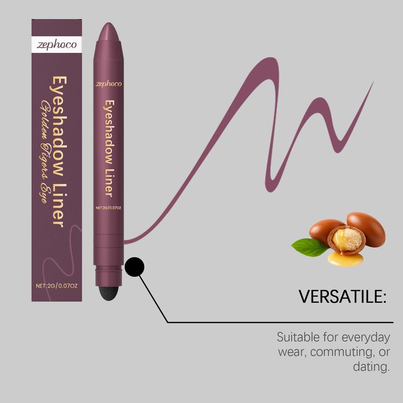 Zephoco 2-in-1 Eyeliner-Stift, glatt und einfach aufzutragen, schnelltrocknend, wischfest, für unterwegs, tragbar, Augen-Make-up_voghion.com