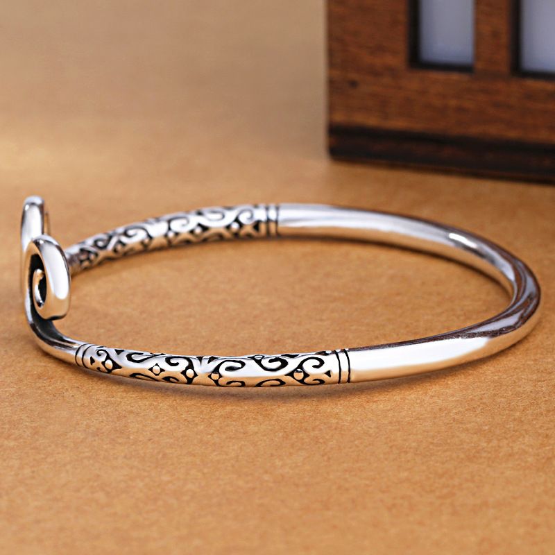 Braccialetto di coppia inciso "Viaggio in Occidente" per donne, aperto e stretto, con maledizione, stesso stile_voghion.com