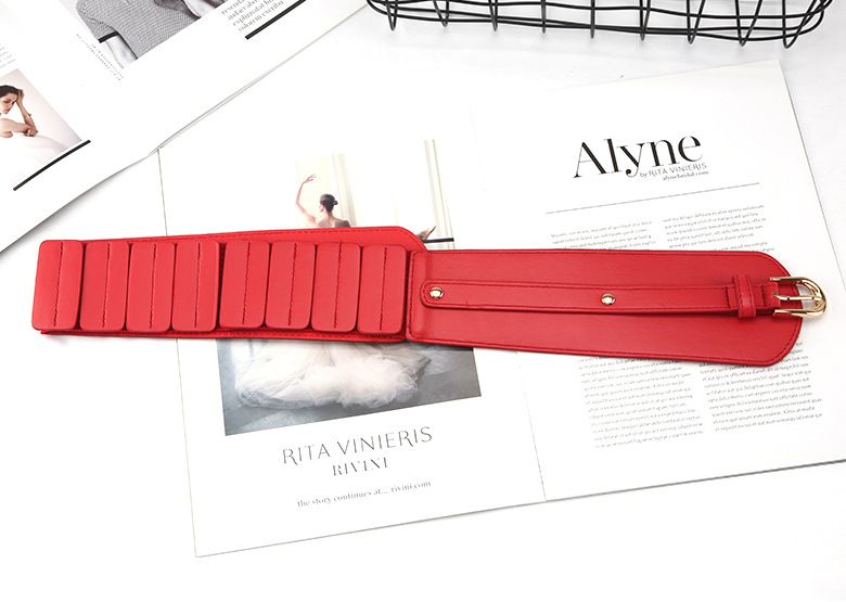 Koreanische Mode elastische Wrap breite Damen Kleid dekorative Shirt einfache Gürtel Stoff Taille Gürtel_voghion.com