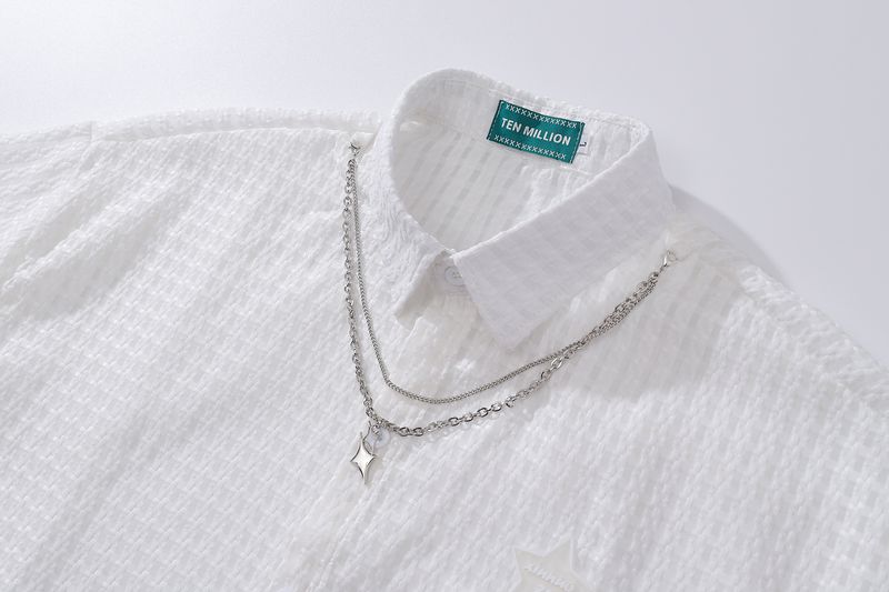 Męska odzież Retro letni design sense krótka koszula z krótkim rękawem dla mężczyzn niszowa luźna marka trend koszula tide_voghion.com