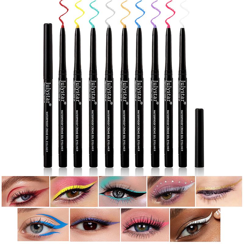 Trucco, Trucco senza sbavature, Matita in gel per eyeliner colorata, Facile da colorare, Bellezza del sud-est asiatico_voghion.com
