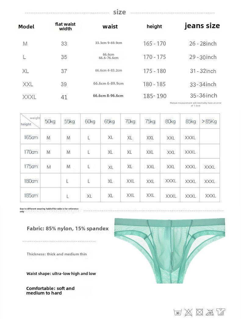 Junyou Herenondergoed Mesh Transparante Slips Dunne Herenzak Sexy Ademende Zomershorts voor Jonge Mannen_voghion.com