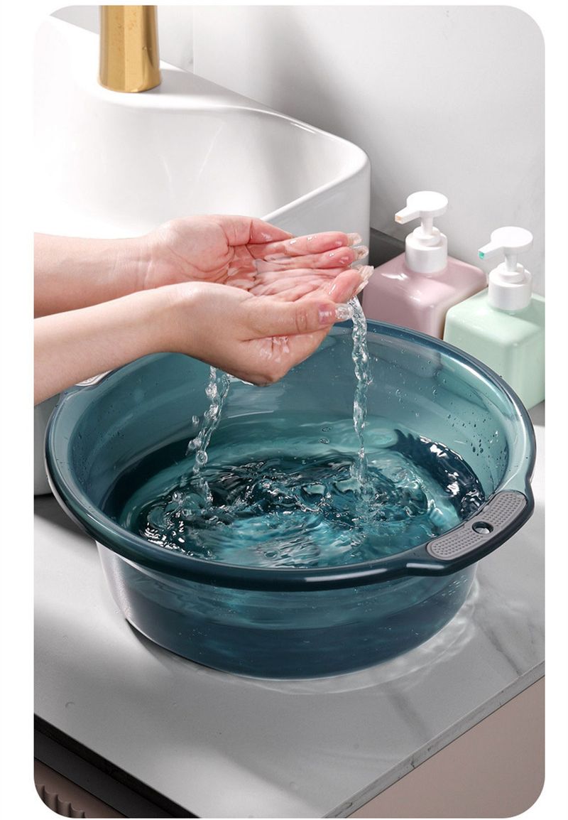 Thickened Water Basin Transparent Multipurpose Durable Non-slip Convenient Shower And Laundry Tub Easy-to-clean Plastic Basin_voghion.com
