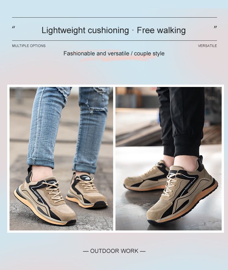 Arbeidsbeschermingsschoenen, anti-impact en anti-lek veiligheidsschoenen voor heren, ademend, lichtgewicht en slijtvast_voghion.com