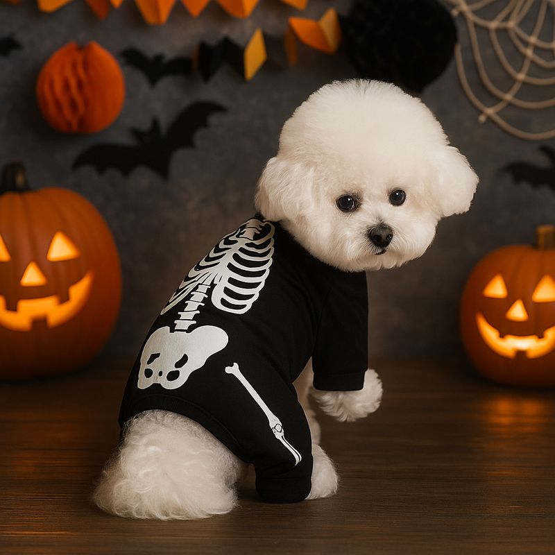 Halloween Neues Haustierkostüm Homewear Pyjamas Bärendruck Vierbeinige Hundekleidung_voghion.com