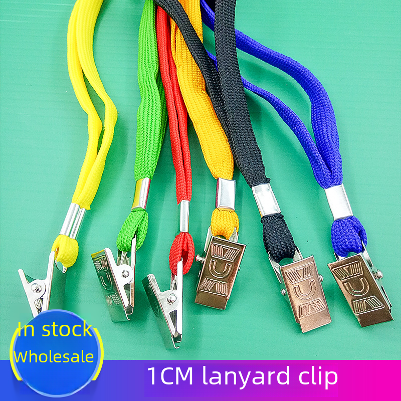 Darbo leidimo ženklelis pakabinimo virve metalinis segtukas pakabinimo virvė 1*45cm užsienio prekybos parodos sertifikatas pakabinamas su stambia medvilnės gamyklos firmine virve visa_voghion.com