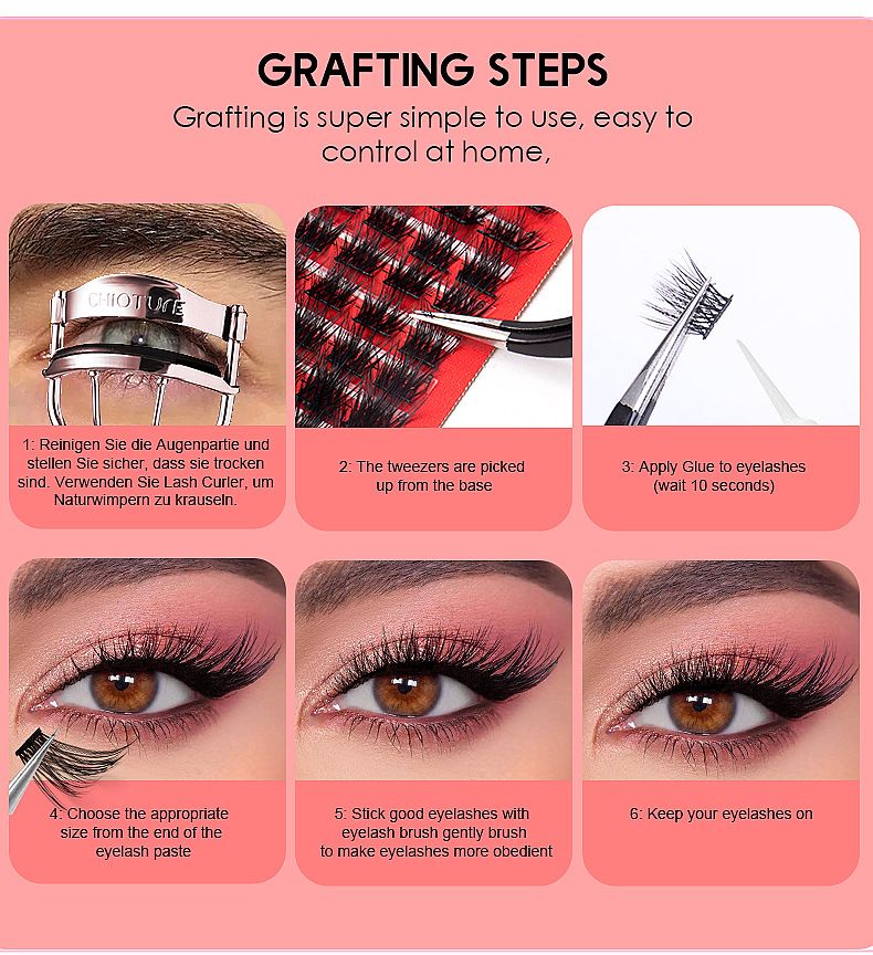 Lash extension set Large capacity single tufted hair section false eyelashes naturally thick lashes_voghion.com