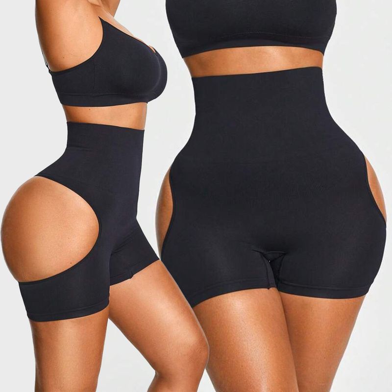 "High-Waisted Shapewear Shorts With Boning - Butt Lifting & Tummy Control Seamless Underwear For Women - Breathable Nylon Blend Slimming Panties_voghion.com