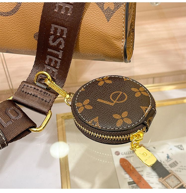 Vintage Floral Print Crossbody Bag For Women - Stylish Small Shoulder Bag With Adjustable Strap, Compact Boston Design, Elegant Pillow Shape_voghion.com