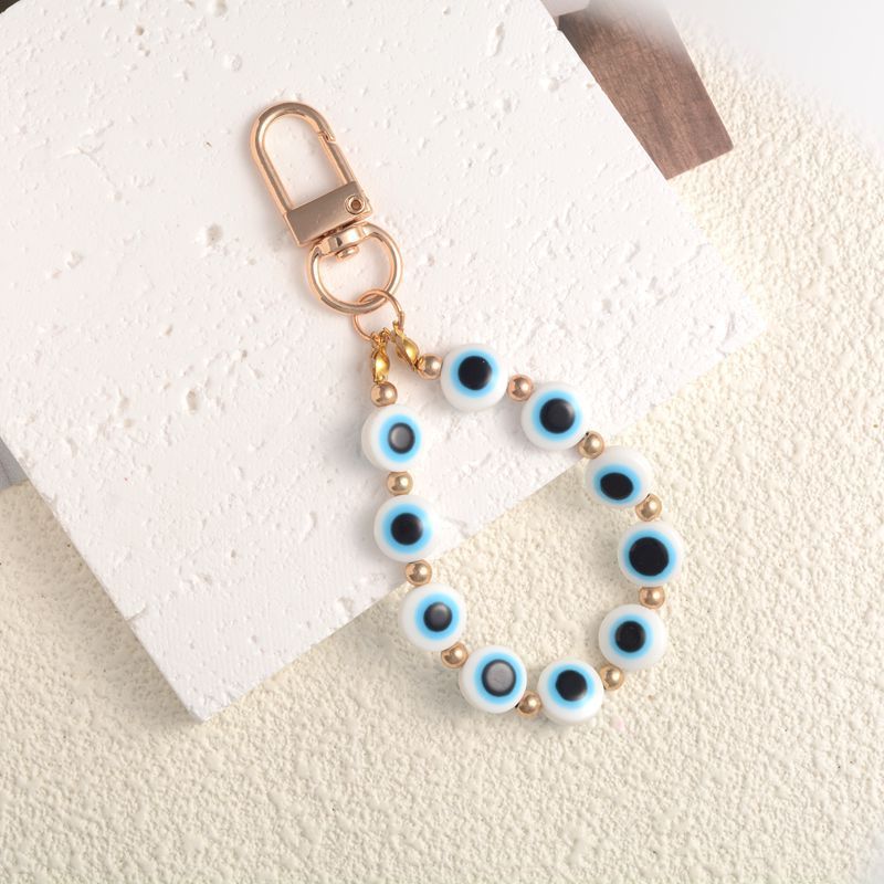Parti e accessori per borse Stile etnico retrò Portachiavi con corda Occhio del diavolo Ciondolo per borsa in resina Occhi blu Ciondolo per gioielli_voghion.com