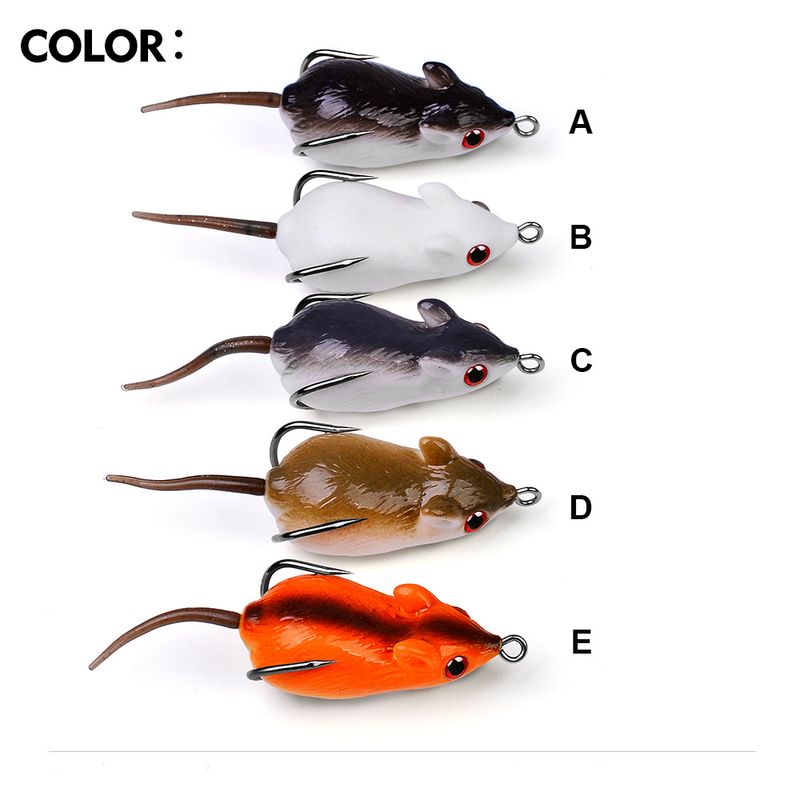 Klassischer Köder Froschmaus 5 cm 9 g weicher schwarzer Fisch Allzweckköder Angelausrüstung_voghion.com