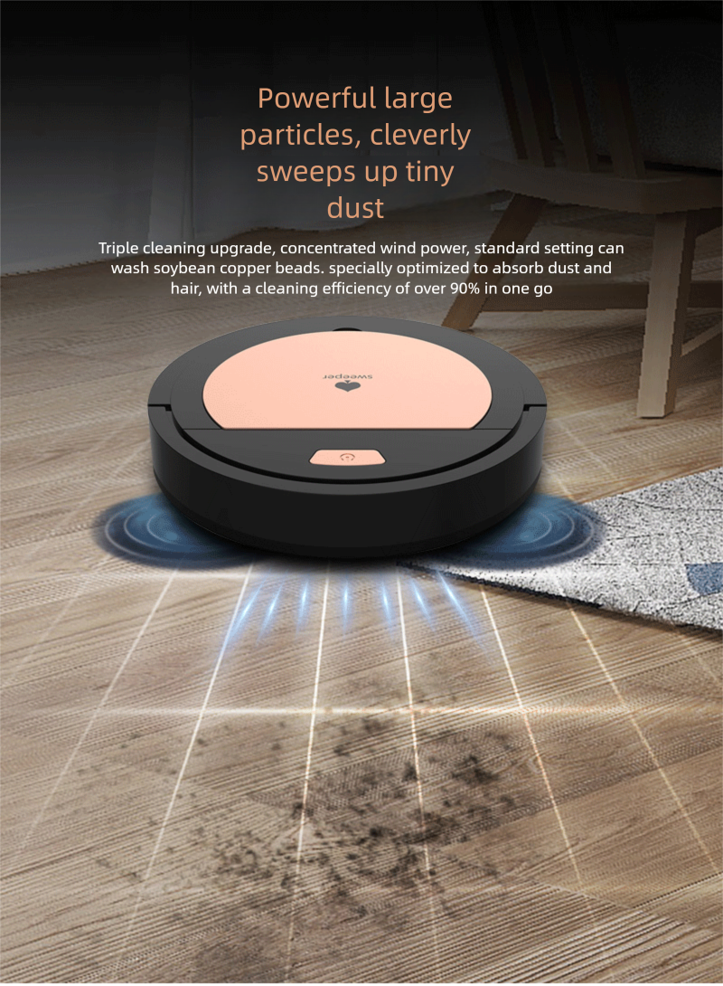 Slimme USB oplaadbare reinigingsrobot voor droog en nat gebruik, geschikt voor twee doeleinden: automatische stofzuiger voor huishoudelijk gebruik_voghion.com
