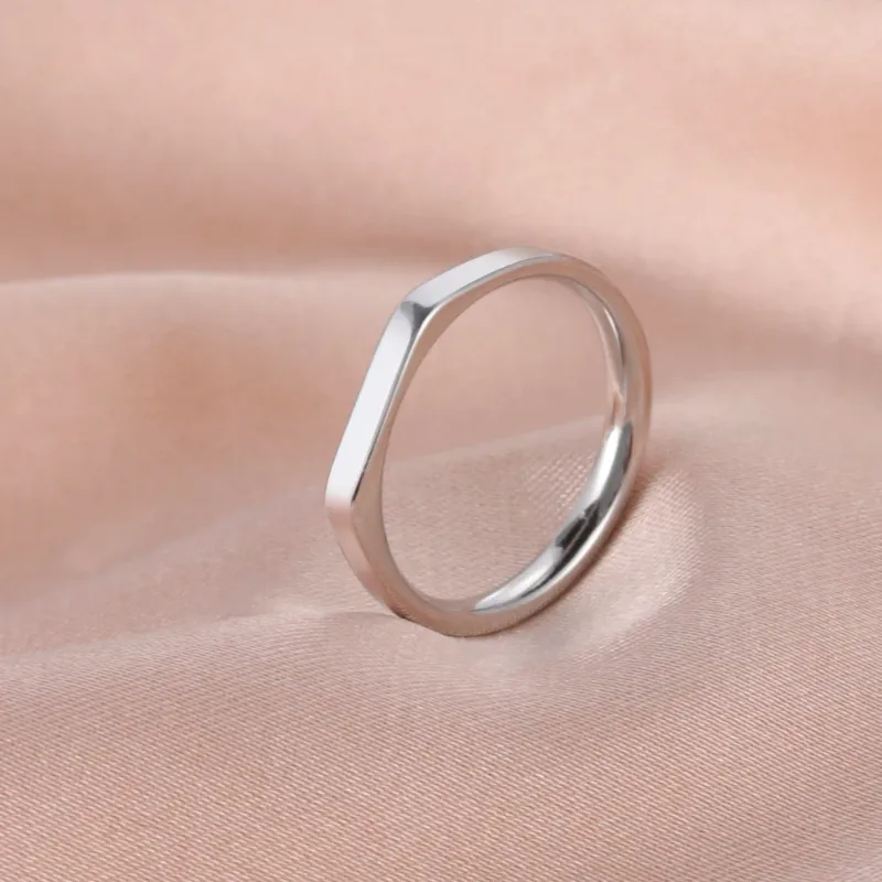 Pronto Stock Skyrim Minimalista Sigillo Donna Uomo Acciaio Inossidabile Largo Rettangolo Geometrico Anelli Moda Gioielli da Sposa Regalo All'ingrosso_voghion.com